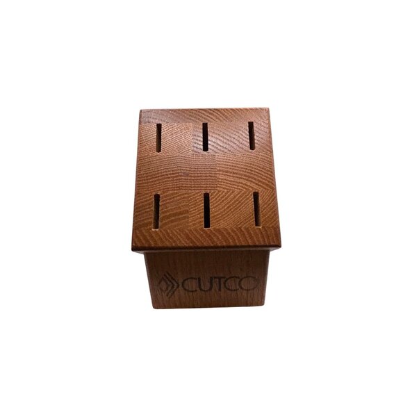Cutco 6-Slot Wood Knife Block Made In USA - Picture 1 of 3